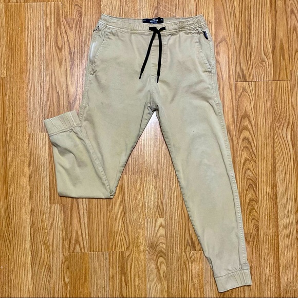📚📝 Back To School!  Hollister Khaki Uniform skinny Joggers !📓🎓 - Picture 1 of 7
